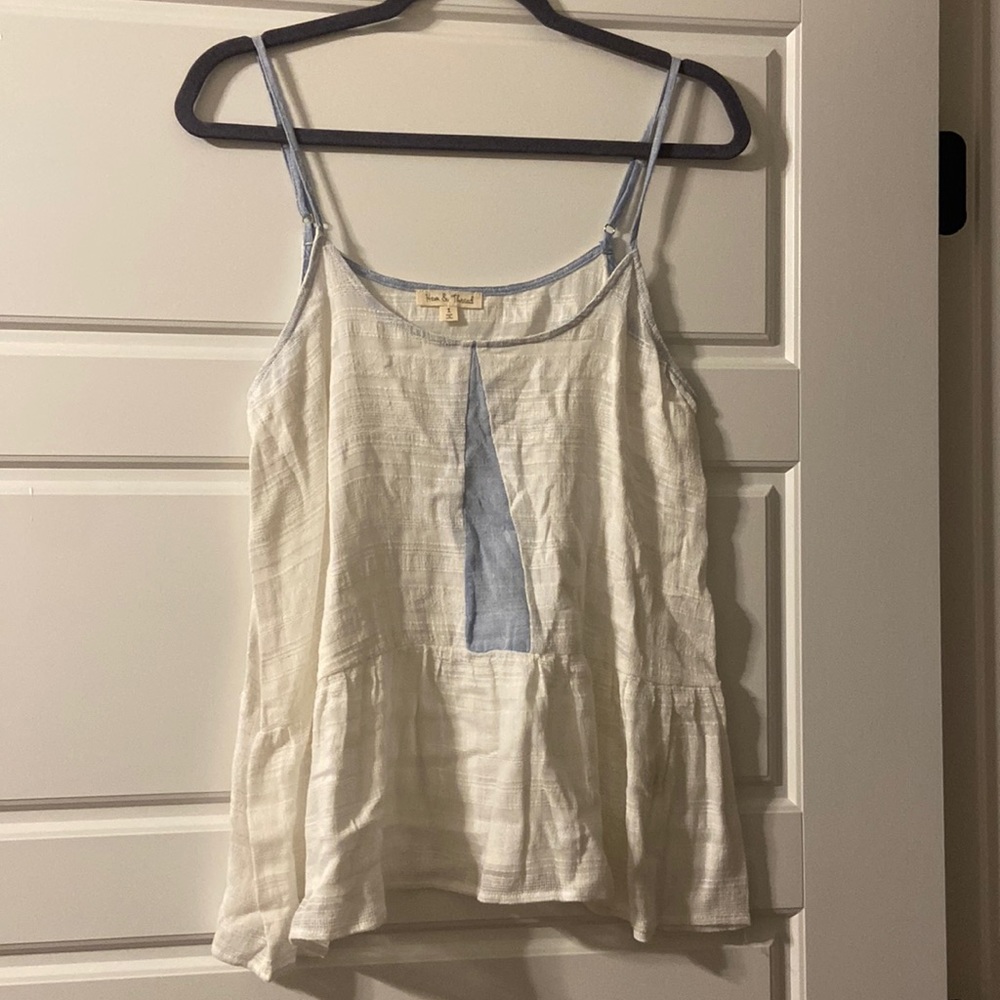 Linen Spaghetti Strap Tank
